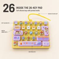 Porte-clés Pendentif Clavier Mécanique Anti-Stress en Plastique à 26 Touches, Jouet Unisexe pour Adultes (14 ans et plus)