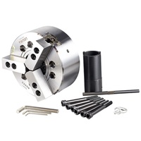 Mandrin hydraulique à 3 mors de 6 pouces à trou traversant pour tour CNC et fraiseuse, précision 0,015 mm, acier 35CrMo