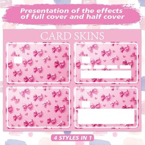 Fundas Protectoras de PVC con Lazo Rosa para Tarjetas de Crédito/Débito y Teléfonos Móviles, Adhesivos Impermeables, 4 Estilos Disponibles - Product Image 1