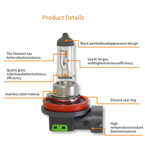 Lampadina Alogena H11 12V 55W in Vetro di Quarzo Trasparente a Lunga Durata per Auto, Ricambio per Veicoli - Product Image 2