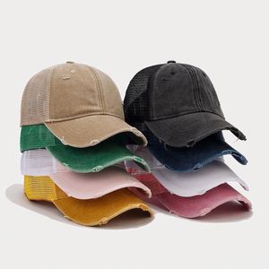 Casquette de baseball tendance été 2024, style délavé, en coton et mesh, pour le sport - Product Image 2