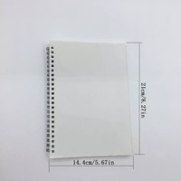 Carnet de notes en cuir personnalisé imprimé par sublimation, mignon journal en spirale avec logo, papiers d'aluminium vierges en tailles A4 A5 A6