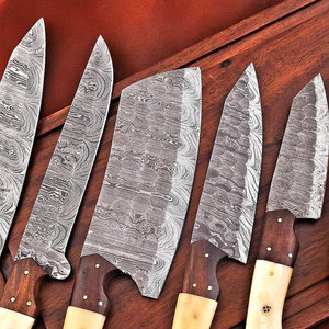 Damascus Steel Kitchen <b>Knife</b> <b>Set</b> Handmade Multi Purpose Cooking <b>Knife</b> Collection for Kitchens Premium Damascus Kitchen <b>Knife</b> <b>Set</b> - Product Image 5