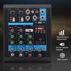 Mini 4 channel mixer bluetooth USB Audio DJ mixer Console for KTV - Product Image 2