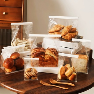 Sacs d'emballage pour pain en <span class=keywords><strong>plastique</strong></span> de haute qualité, sacs à pain en <span class=keywords><strong>plastique</strong></span> personnalisés avec film biodégradable et fermeture à lien métallique - Product Image 3