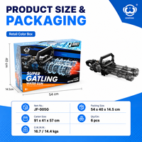 Pistol Air Semprot Air Bertenaga Super Dual Barrel Kapasitas Besar dengan Lampu LED, Hadiah Seru, Mainan Pistol Air yang Kuat