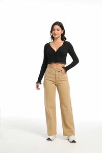 Jeans <span class=keywords><strong>de</strong></span> Mezclilla <span class=keywords><strong>de</strong></span> Pierna Recta para Mujer <span class=keywords><strong>de</strong></span> Alta Calidad, Nuevo Estilo Casual, Elemento <span class=keywords><strong>de</strong></span> Moda Sencillo, Lavado - Product Image 5