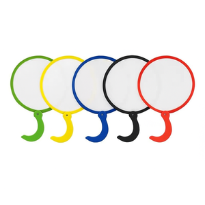 Ventilateur à main rond décoratif en plastique pliable Mini ventilateur à main pliable coloré imprimé de logo personnalisé - Product Image 6