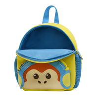 Néoprène Maternelle Cartable Unisexe Toddler Animal Daypack Mignon Singe Doux Léger Sac D'école Mini Sac À Dos pour Enfants