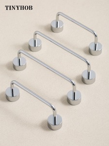 Tinyhob in ottone massiccio nordico maniglia e pomello con Base del cassetto manopole T Bar camera da letto <span class=keywords><strong>armadio</strong></span> da cucina foro Hardware 96/128MM - Product Image 2