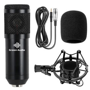 GAM-800 studio professionnel radiodiffusion enregistrement de microphone à condensateur de type boule anti-vent en mousse bouchon câble d'alimentation noir - Product Image 3