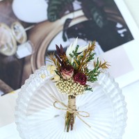 Mori Littérature Art Festival Véritable Fleur Ornement Séché Mini Bouquet De Fleurs Éternelles Plantes Préservées Cadeau Décoration Sac