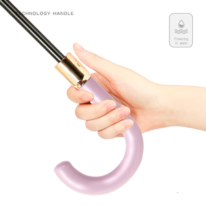 Parapluie semi-automatique à grande baldaquin 16K, réactif à l'eau, à motif floral, avec logo personnalisé, pour femmes, vente en gros, cadeaux de détail, conception publicitaire - Product Image 3
