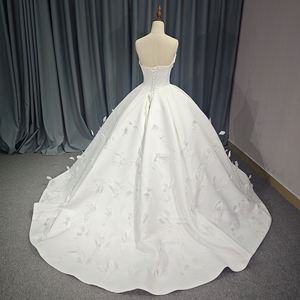 Jancember 1205 magnifique plume sans manches robe de bal robes de mariée pour femmes - Product Image 5