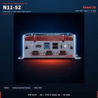 Fansız Endüstriyel Mini Bilgisayar Intel N150 4x LAN POE 5x COM 2.5G I226-V DC 9-36V GPIO Ağ Geçidi N11-52