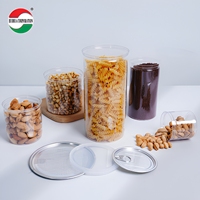 Boîte en PET de Qualité Alimentaire pour Emballage de Gâteaux, Bocal en Plastique PET avec Couvercle Facile à Ouvrir, Contenant Alimentaire à Ouverture Facile
