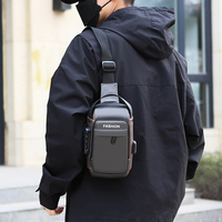 Sac de poitrine Lvteng décontracté et tendance, sportif, antivol, avec fermeture éclair, en tissu imperméable et résistant à l'usure, personnalisable avec logo, pour homme, idéal pour l'extérieur