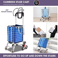 Caddies pliables pour épicerie chariot à main Portable d'escalade d'escalier avec panier chariot à linge utilitaire avec 8 roues