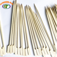 Biodégradable jetable de qualité alimentaire oblat plat en bois bambou teppo brochette barbecue torréfaction bâtons de brochette pagaie drapeau en forme de pistolet