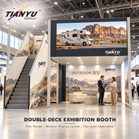 Stand d'exposition modulaire réutilisable en aluminium TIANYU à deux étages pour salons professionnels et foires commerciales
