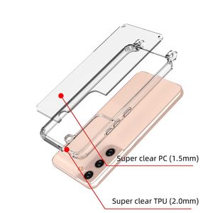 Per IPhone 11 12 13 14 Pro Max <span class=keywords><strong>custodia</strong></span> semplice sottile TPU PC trasparente trasparente <span class=keywords><strong>custodia</strong></span> per telefono per Samsung <span class=keywords><strong>Galaxy</strong></span> S22 Pro <span class=keywords><strong>Ultra</strong></span> 5G Cover - Product Image 5
