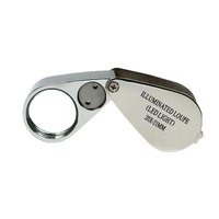 Portable Pocket 20X Full Metal Optical Foldable Jewelry Loupe Magnifier for Jeweler Coins Stamps Antiques