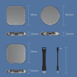 Magnetic USB C SD 4.0 <b>Card</b> Reader Portable Micro SD <b>Card</b> Reader Aluminum <b>Memory</b> <b>Card</b> Reader Adapter - Product Image 4
