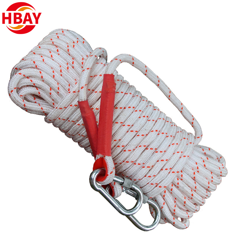 Corde D’escalade 12 Mm – 1200 Kg, Gaine Et âme Tressées, Mousquetons Inclus – Pour Secours, Camping, Magnétisme, Sauvetage (10m à 100m)