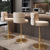 Tabourets de bar meubles de luxe Restaurant cuisine nordique pas cher chaise haute comptoir tabourets de bar en métal modernes avec dossier