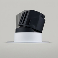 Spot encastré moderne anti-éblouissement 5-12W 5000K CCT, corps en aluminium, effet de lumière Hill changeant de couleur, pour plafond MDL01