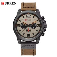 Nouvelle montre à quartz pour homme, style décontracté et professionnel, avec boîtier en alliage de luxe 8314, bracelet en cuir, cadran à aiguilles, étanche, date automatique, 48 mm