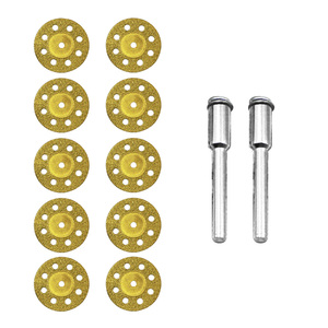 Kit de disques diamantés pour outils rotatifs, lames de scie diamantées de 20 mm, 22 mm, 25 mm, 30 mm avec mandrin pour disques de coupe, mini disques de découpe diamantés circulaires - Product Image 3