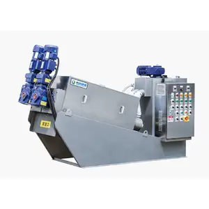 screw press sludge dewatering machine printing chemical sludge and sewage separation equipment