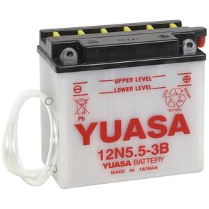 แบตเตอรี่รถจักรยานยนต์ยูอาซา รุ่น 12N5.5-3B 12V 5.5Ah ผลิตในไต้หวัน - Product Image 1