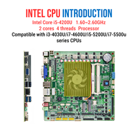 Motherboard Industri Tipis Mini ITX BARU dengan Prosesor SOC I5 4200U Terintegrasi, 2X DDR3, COM RS232 RS485, M.2 SSD, SATA3.0
