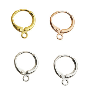 Ganchos de Oreja Franceses Redondos de Acero Inoxidable de 12.5 mm de Diámetro, Accesorios para Joyería DIY - Product Image 2