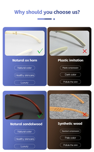 Venta Directa de Fábrica, Gafas de Sol Rectangulares Unisex de Madera de Sándalo Maciza, Retro, Pequeñas, de Titanio Puro, Duraderas, Modernas y para Miopía - Product Image 5