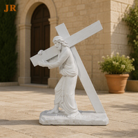 Statue de Jésus en marbre blanc sculptée à la main, taille réelle, à vendre
