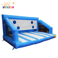 But de football gonflable Winsun avec cible de tir, en PVC, certifié CE, taille personnalisée, ignifuge, installation facile pour