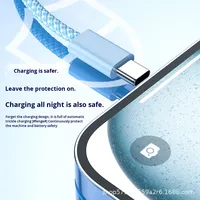 Câble USB-C vers USB-C en nylon tressé durable, 60W 3A, charge rapide PD, synchronisation des données pour ordinateurs portables, tablettes et smartphones