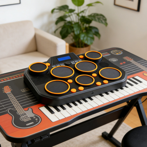 Bora MIDI Electronic Drum - Tambor electrónico portátil, instrumento de percusión para niños o adultos, superficie de tambor, tambor de sobremesa - Product Image 3