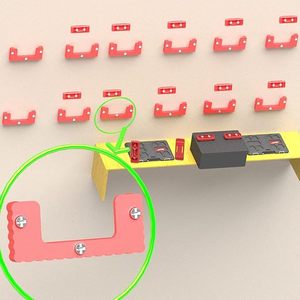 ขายึดติดผนัง Milwaukee Packout สีแดง พร้อมปุ่มกันลื่น ระบบจัดเก็บของใช้ในบ้าน ขายึดด้านเดียว - Product Image 4