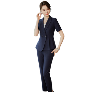 Traje <span class=keywords><strong>de</strong></span> falda <span class=keywords><strong>de</strong></span> manga corta para mujer, uniforme <span class=keywords><strong>de</strong></span> verano <span class=keywords><strong>de</strong></span> alta gama para joyería, salón <span class=keywords><strong>de</strong></span> belleza y hotel, <span class=keywords><strong>femenino</strong></span> - Product Image 1