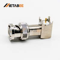 Connecteur de carte PCB à angle droit mâle BNC 50 Ohm 4GHz RF prise coaxiale pour la vidéosurveillance et l'instrumentation
