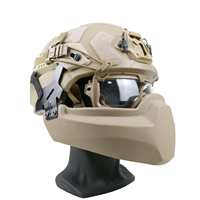 Casque tactique léger à protection intégrale FAST avec masque et lunettes IIIA – Équipement de protection pour l'entraînement en extérieur