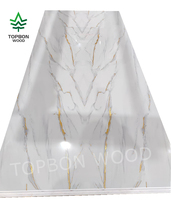 Panneaux PVC surface marbre, panneau mural en plastique WPC PVC, feuille PVC UV effet marbre