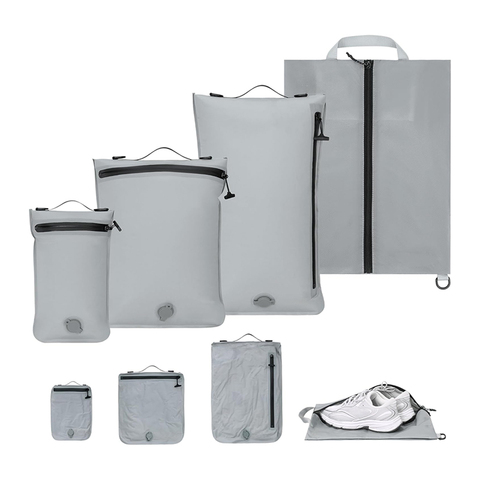 Custom Fashion TPU Compression Bag with Waterproof Zipper Reusable Lightweight Foldable Save Space Travel Packing Cube