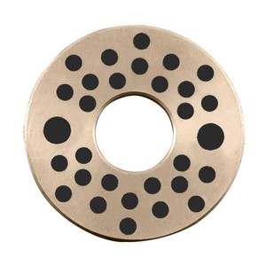 Rondelle de butée autolubrifiante JTW en bronze-graphite, lubrifiant solide pour charge axiale et glissement - Product Image 1