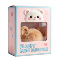 Boîte à surprise en peluche personnalisée en matériaux recyclés écologiques, boîtes pliables créatives en vrac avec fentes, en carton kraft blanc