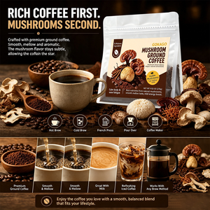 Café Arábica Molido al Por Mayor de Fábrica OEM, Sabor Único a Champiñones, Aroma Intenso, Sabor Suave para Cafeterías, Restaurantes y Preparación Casera - Product Image 3